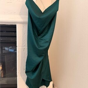 SHEIN Emerald Backless Dress